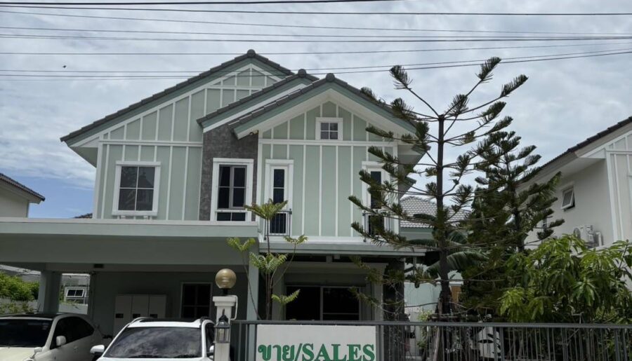 ขายบ้านเดี่ยว 2 ชั้น หมู่บ้านวิลลาจิโอ้ 2 ศรีนครินท์-บางนา อยู่ใกล้เมกาบางนา ทางด่วน โทร 090-262-9151