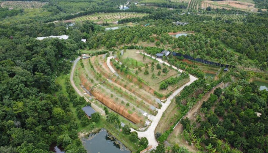 สวนทุเรียนขั้นบันได บ้านตากอากาศบนเขา พร้อมโฉนด! วิวหลักล้าน 11ไร่ อ.มะขาม จันทบุรี โทร 0830132000