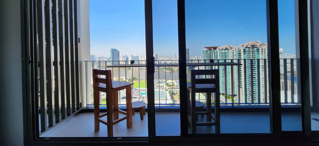 คอนโด ขาย Condo fully furnished วิวแม่น้ำเจ้าพระยา ชั้น 34 Rhythm Charoenkrung Pavillion เฟอร์นิเจอร์ครบ