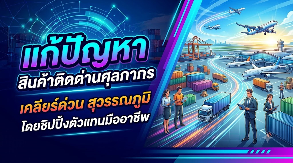 ประกาศ บริการ สินค้าติดด่านศุลกากร นำเข้าสินค้าผ่านฉลุย100% เคลียร์สินค้าติดด่าน ชิปปิ้ง สุวรรณภูมิ